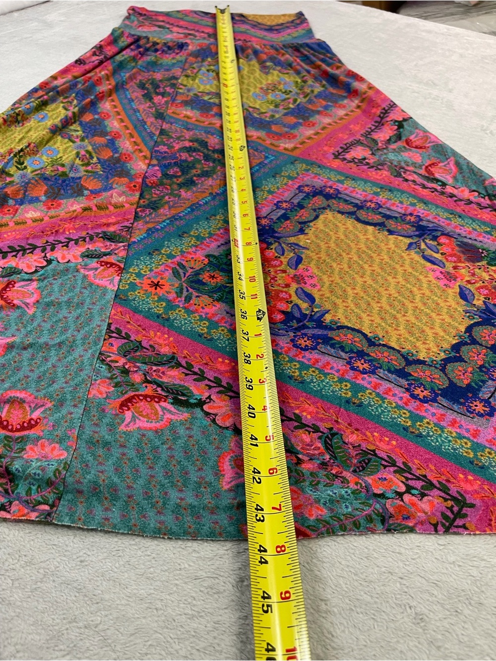 Natural Life Boho Patchwork Maxi Skirt Large Colorful Festival Cottagecore Beach - Picture 5 of 7
